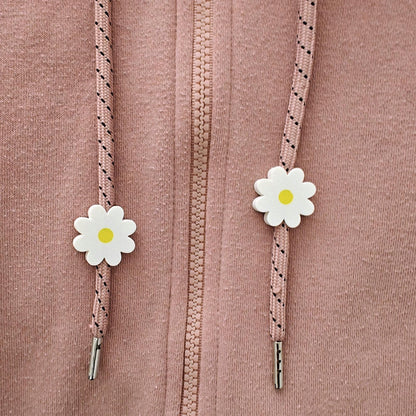 Daisy Drawstring Charms, Flower Hoodie & Sweatpants Accessories, 3D Printed Clothing Add-Ons