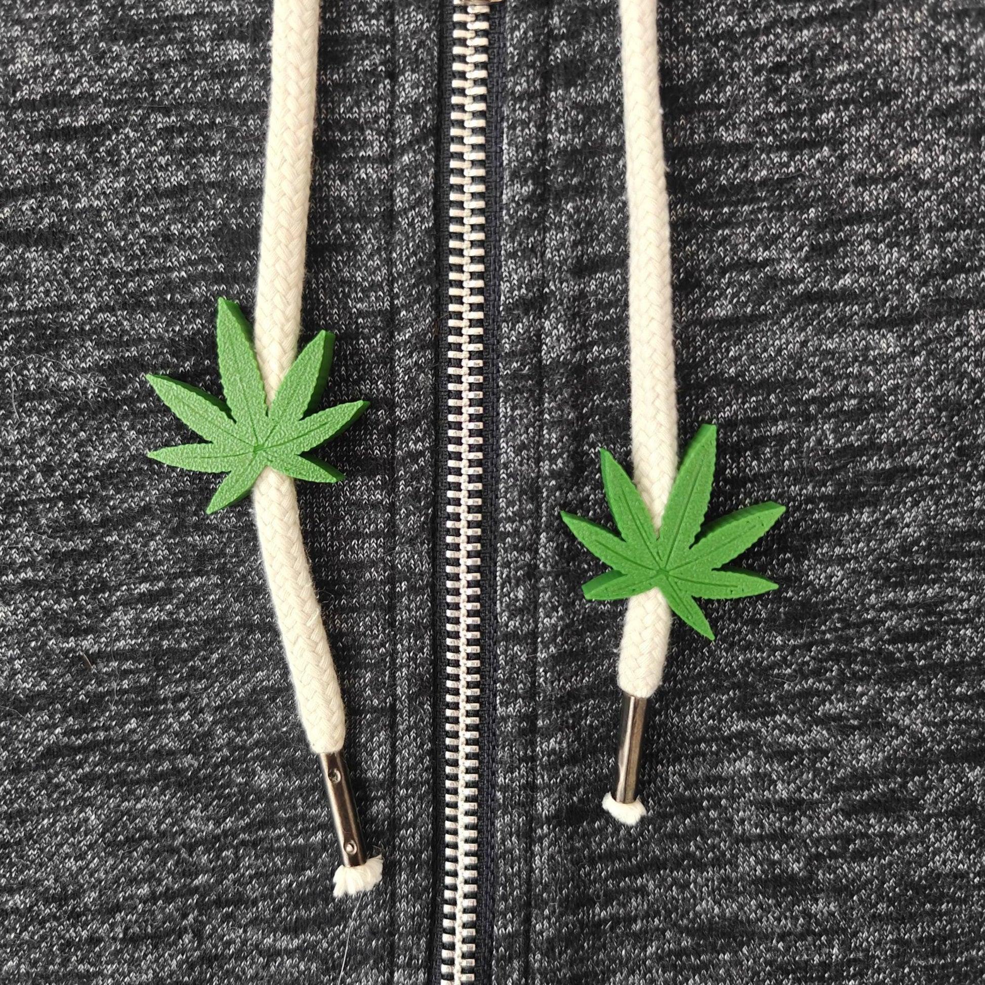 Weed Drawstring Charms, Cannabis Leaf Hoodie & Sweatpants Accessories, 3D Printed Clothing Add-Ons