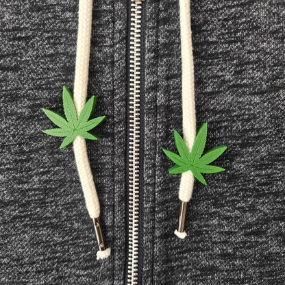 Weed Drawstring Charms, Cannabis Leaf Hoodie & Sweatpants Accessories, 3D Printed Clothing Add-Ons