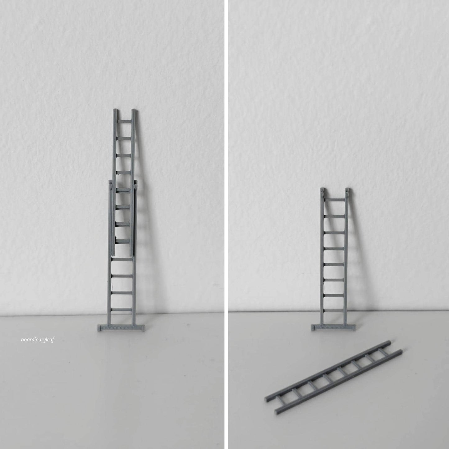 Miniature Extendable Ladder, 1:64 Scale Garage or Pit Crew Accessory, Diorama Race Track, Model Scenes, Crafts, Hobby Projects, 3D print
