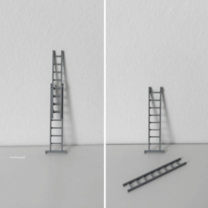Miniature Extendable Ladder, 1:64 Scale Garage or Pit Crew Accessory, Diorama Race Track, Model Scenes, Crafts, Hobby Projects, 3D print