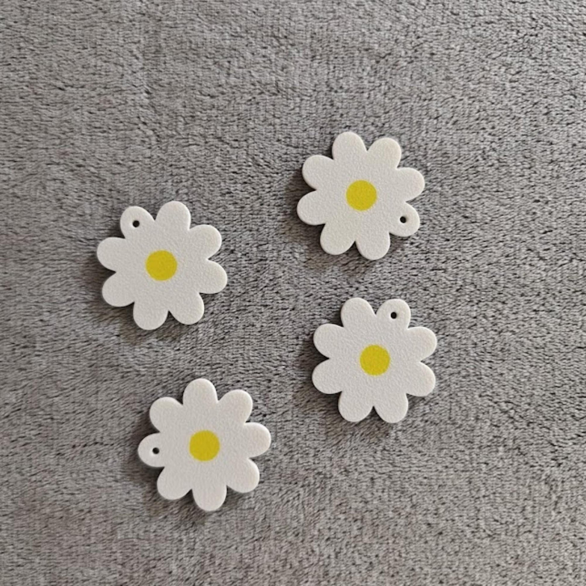 Bulk Daisy Charms, Flower Pendants for Earrings, DIY Crafts, Floral Jewelry, Scrapbooks, Cards, Zipper Pulls, Gifts, 3d printed