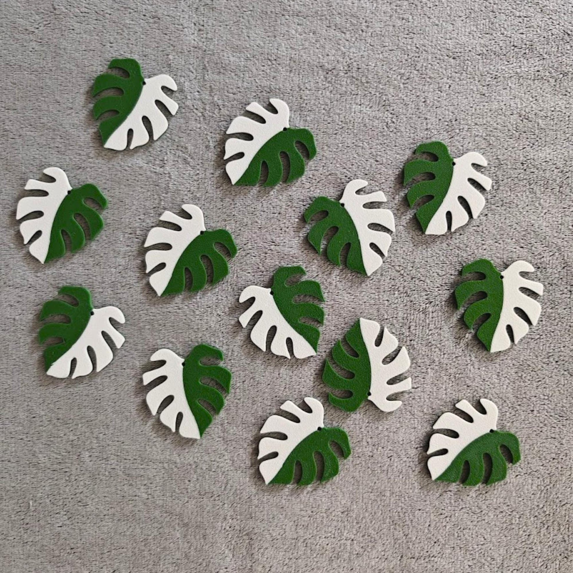Bulk Monstera Charms, Leaf Pendants for Earrings, DIY Crafts, Floral Jewelry, Scrapbooks, Cards, Zipper Pulls, Gifts, 3d printed
