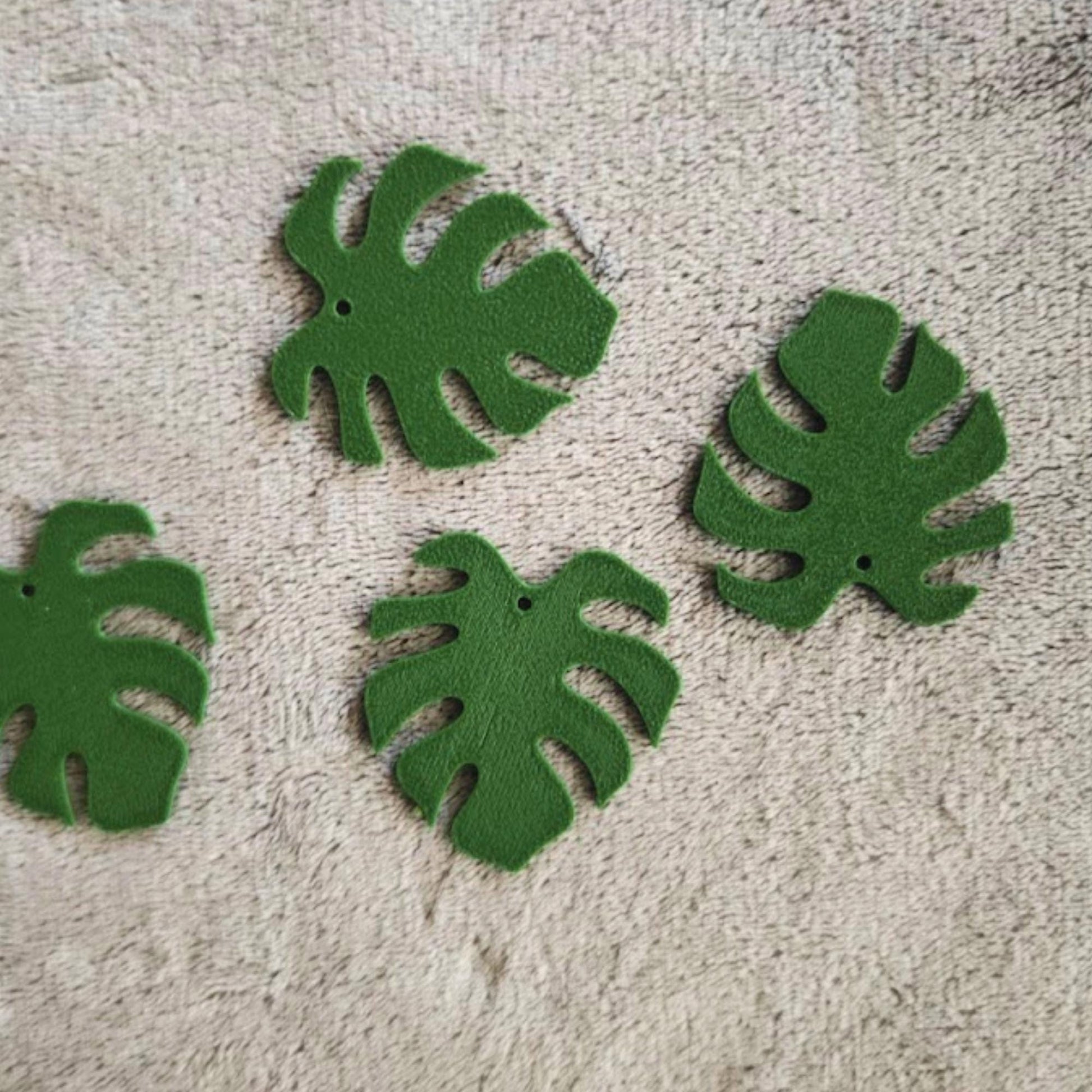 Bulk Monstera Charms, Leaf Pendants for Earrings, DIY Crafts, Floral Jewelry, Scrapbooks, Cards, Zipper Pulls, Gifts, 3d printed