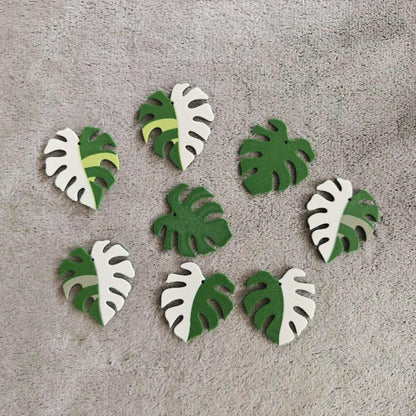 Bulk Monstera Charms, Leaf Pendants for Earrings, DIY Crafts, Floral Jewelry, Scrapbooks, Cards, Zipper Pulls, Gifts, 3d printed