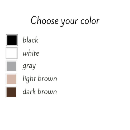 Color options for grid insert organizer including black, white, gray, light brown and dark brown