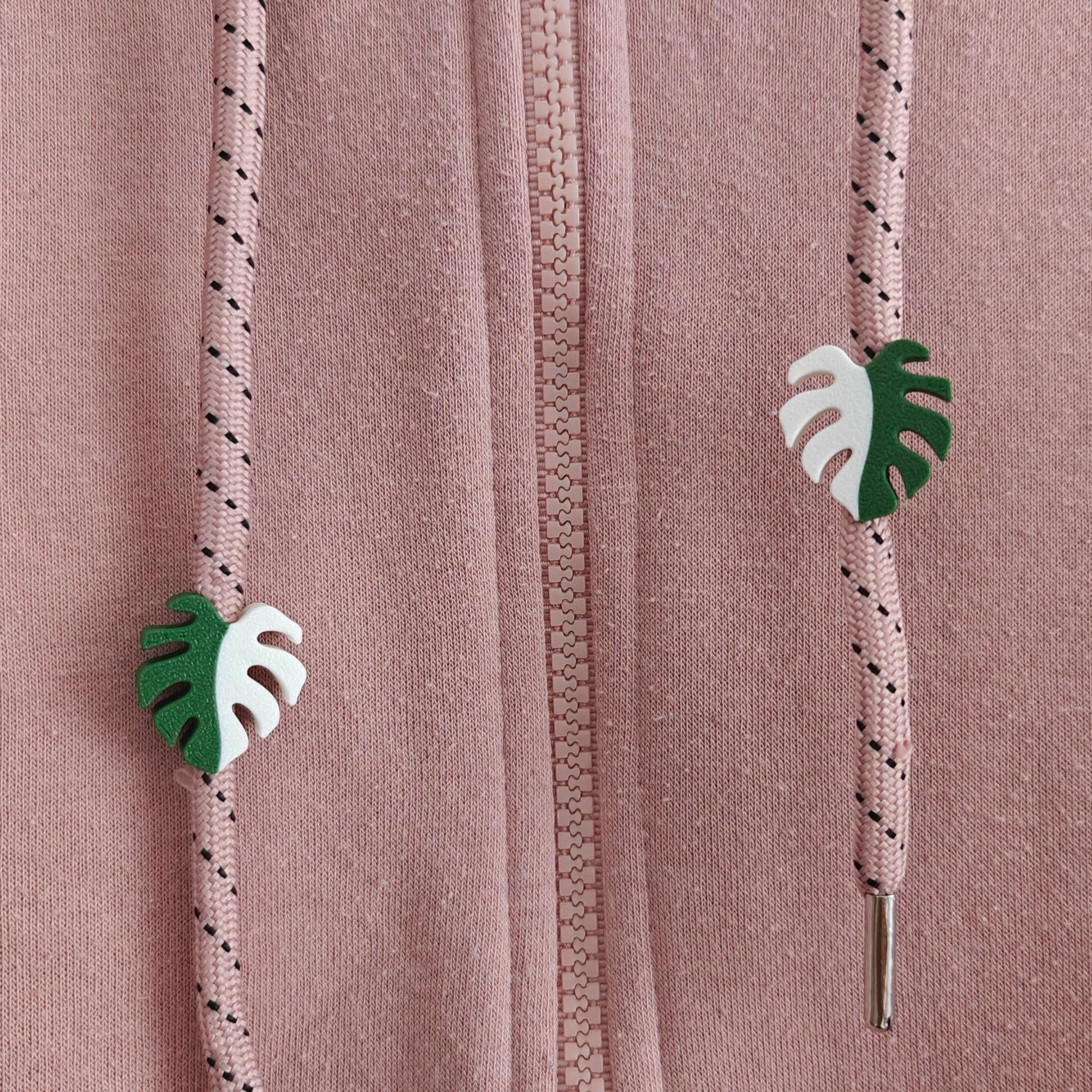 Monstera Drawstring Charms, Leaf Hoodie & Sweatpants Accessories, 3D Printed Clothing Add-Ons