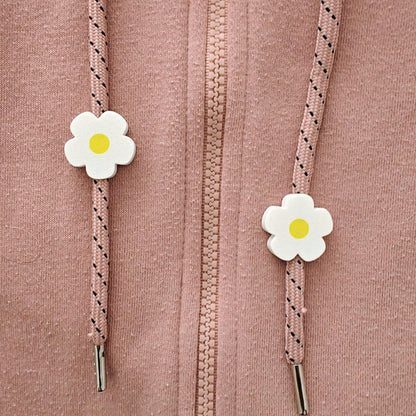 Daisy Drawstring Charms, Flower Hoodie & Sweatpants Accessories, 3D Printed Clothing Add-Ons