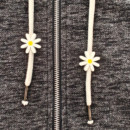 Daisy Drawstring Charms, Flower Hoodie & Sweatpants Accessories, 3D Printed Clothing Add-Ons