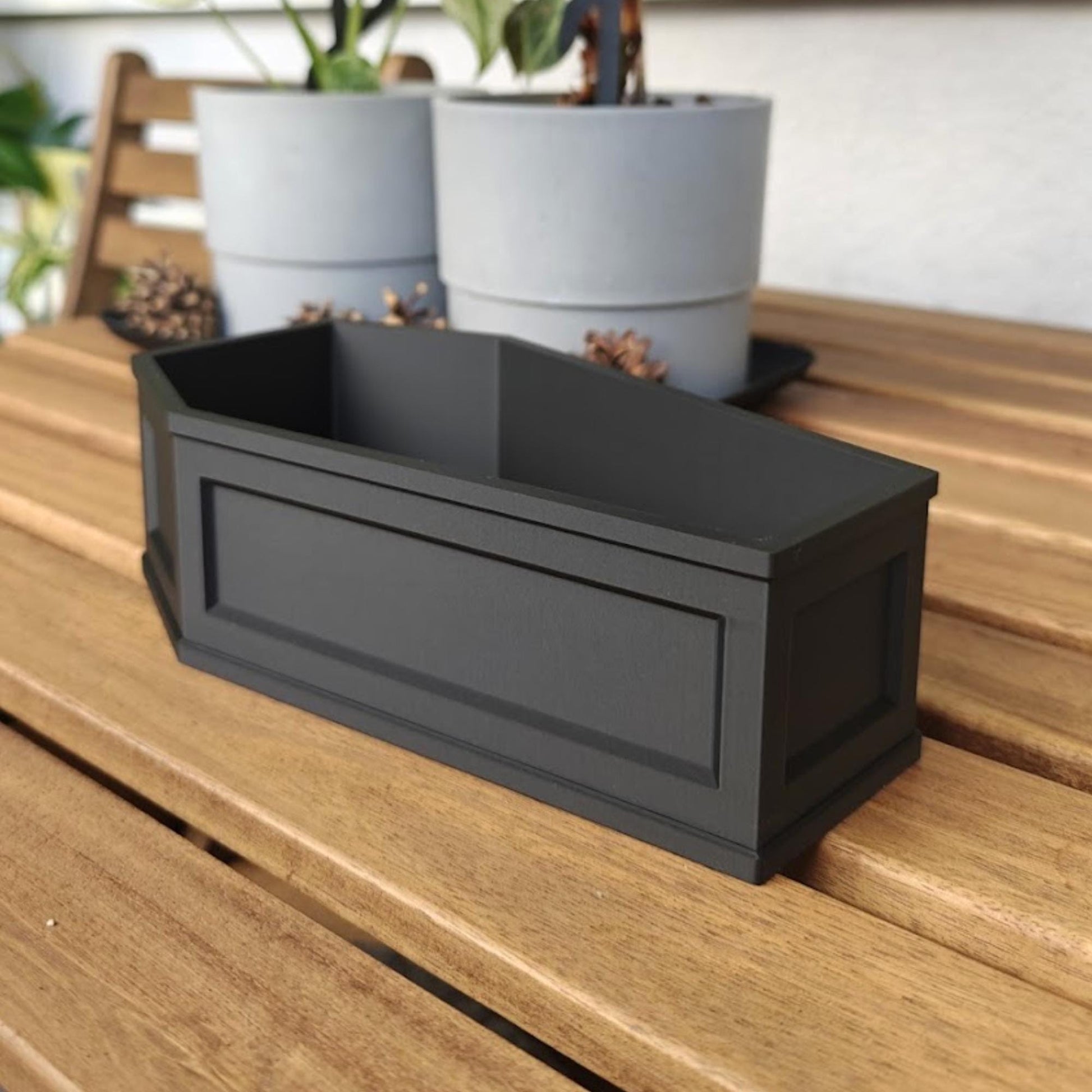 Coffin Planter with Drainage & Tray, Gothic Plant Pot, Home Decor, 3D Printed Planters, Halloween Decor