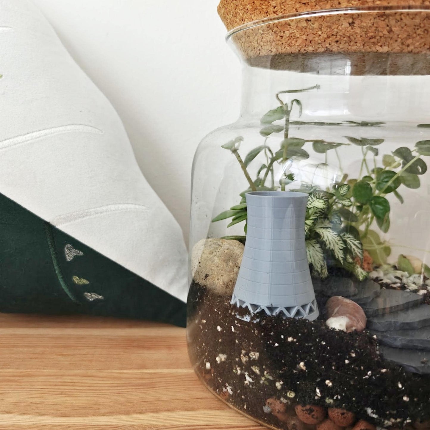 Mini Nuclear Cooling Tower, Terrarium or Diorama Prop, 3D Printed