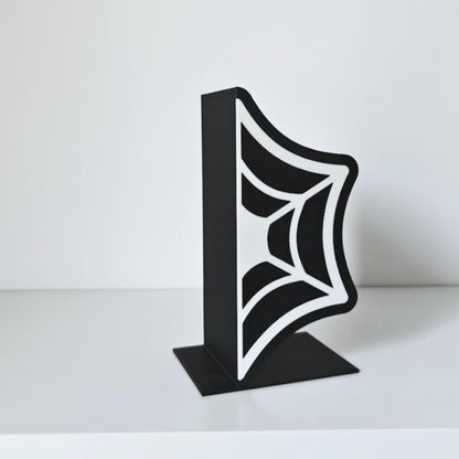Cobweb Spiderweb Bookends, Gift for Book Lovers, Gothic Home Decor, 3D printed Gift