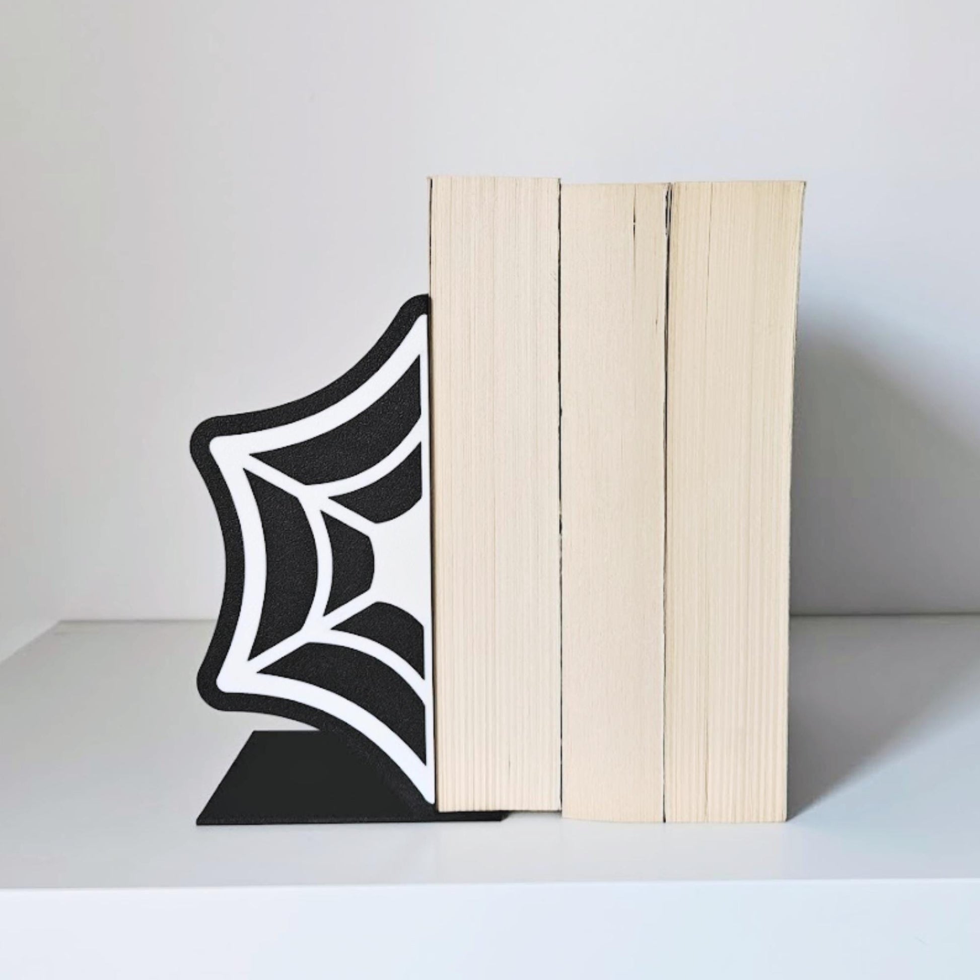 Cobweb Spiderweb Bookends, Gift for Book Lovers, Gothic Home Decor, 3D printed Gift