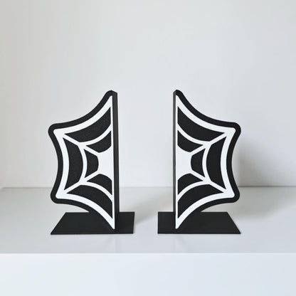 Cobweb Spiderweb Bookends, Gift for Book Lovers, Gothic Home Decor, 3D printed Gift