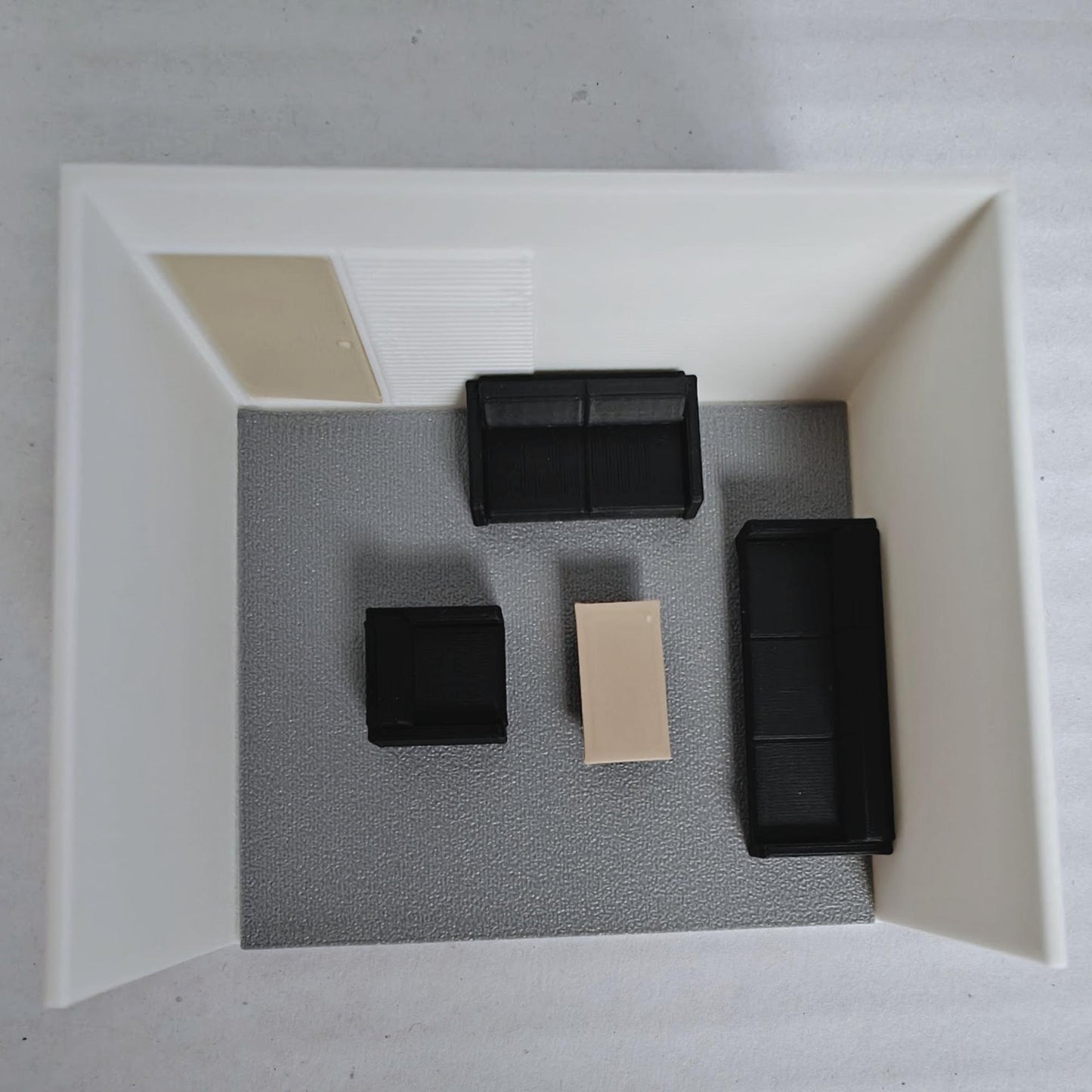 Miniature Sofa Set, 1/64 Scale Tiny Furniture Set, Diorama Accessories for Mini Office or Living Room, 3D printed Dollhouse Furniture