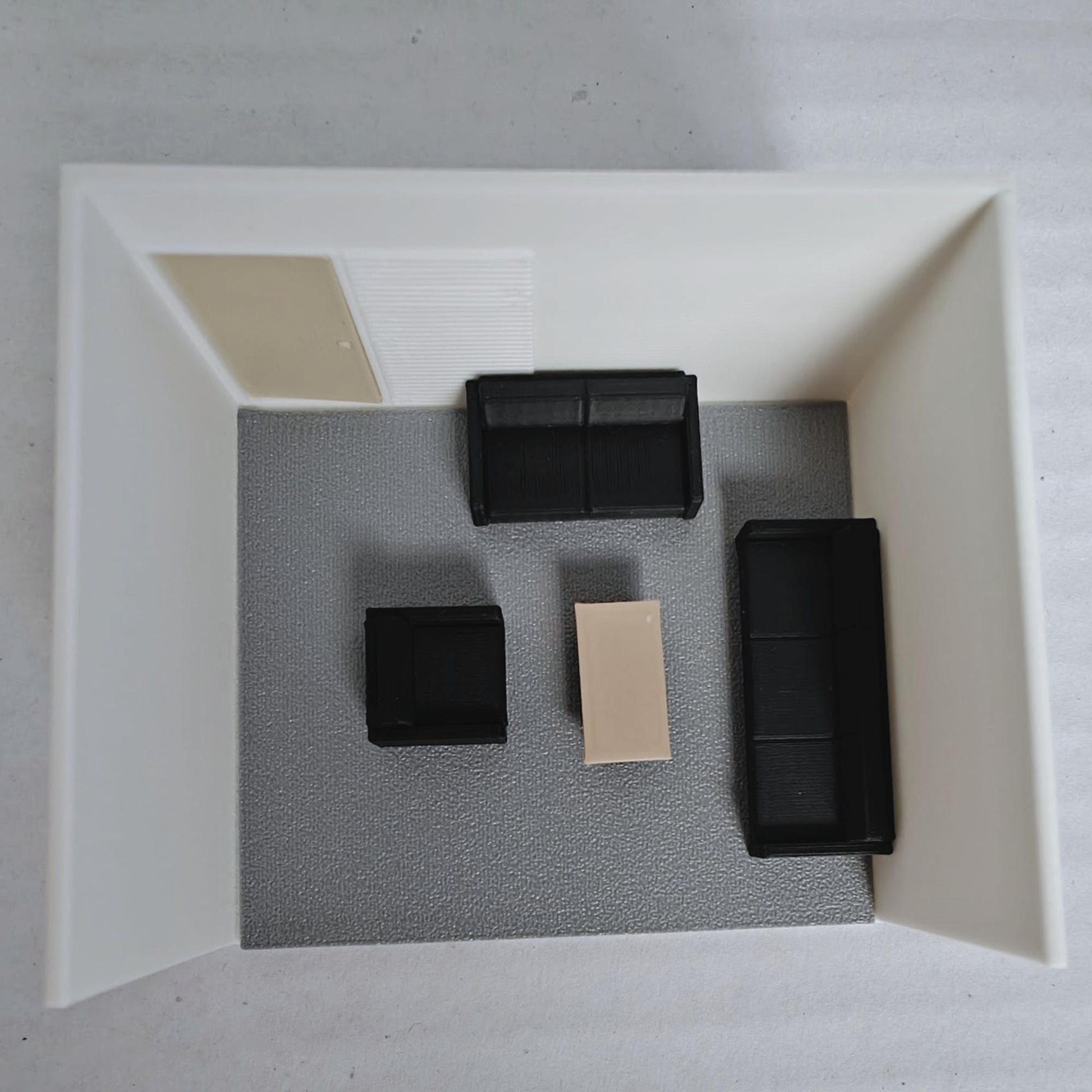Miniature Sofa Set, 1/64 Scale Tiny Furniture Set, Diorama Accessories for Mini Office or Living Room, 3D printed Dollhouse Furniture