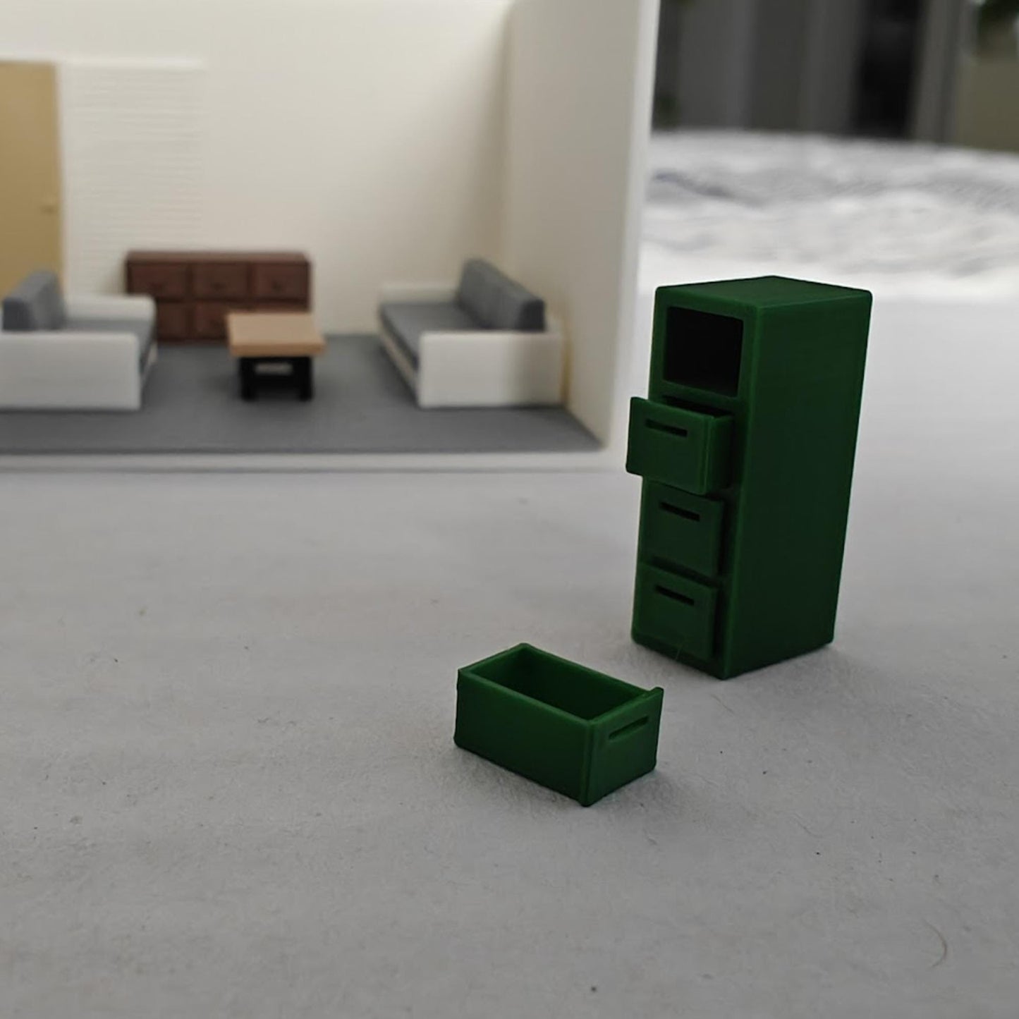 Miniature Office Furniture Set, 1/64 Scale Diorama Accessories for Mini Displays, Model Scenes, Crafts, Hobby Projects, 3D print