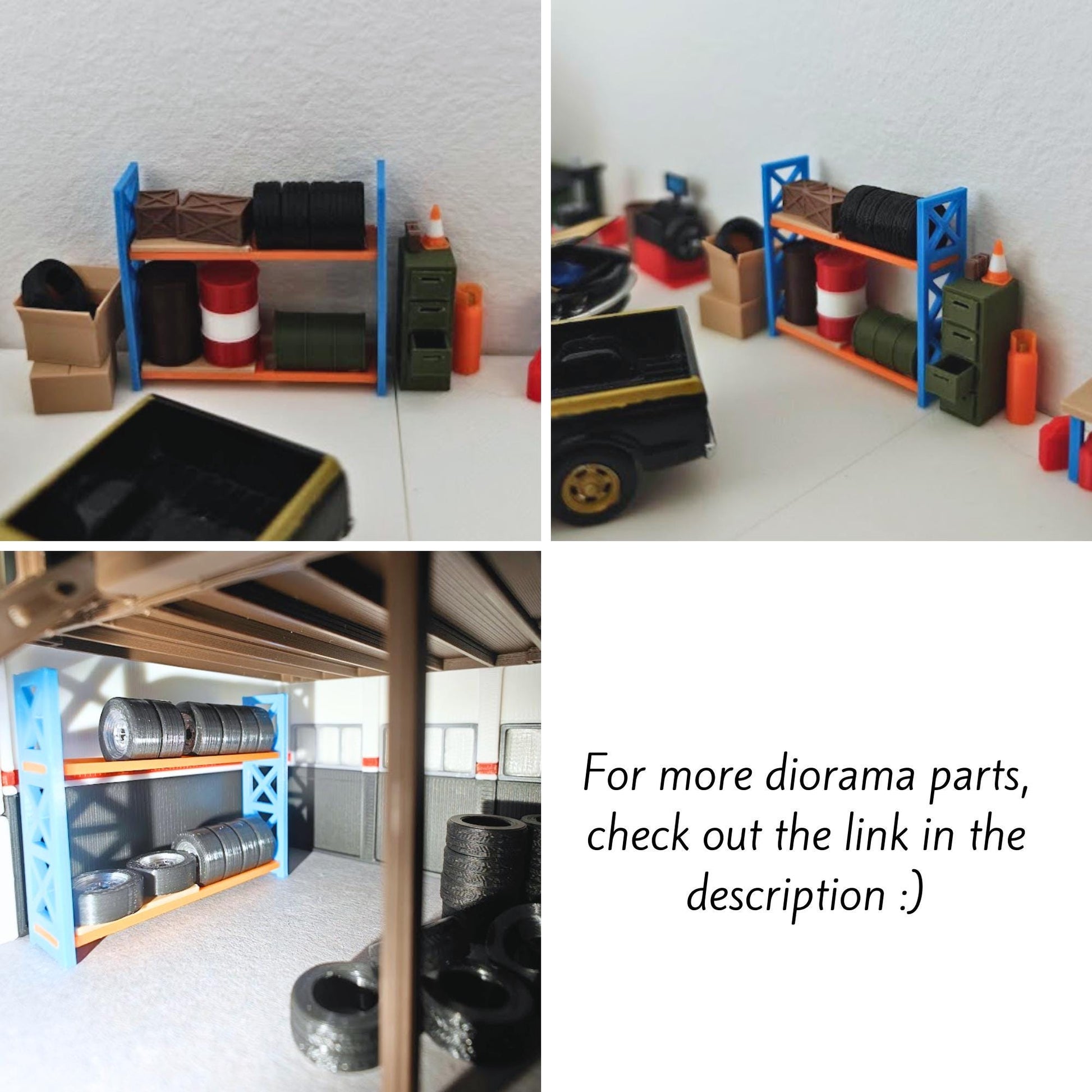 Miniature Tire Rack Shelf, display ideas