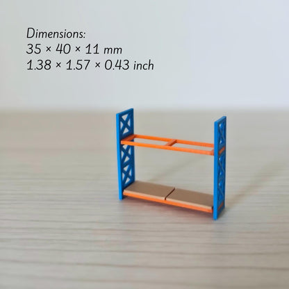 Dimensions for Miniature Tire Rack Shelf
