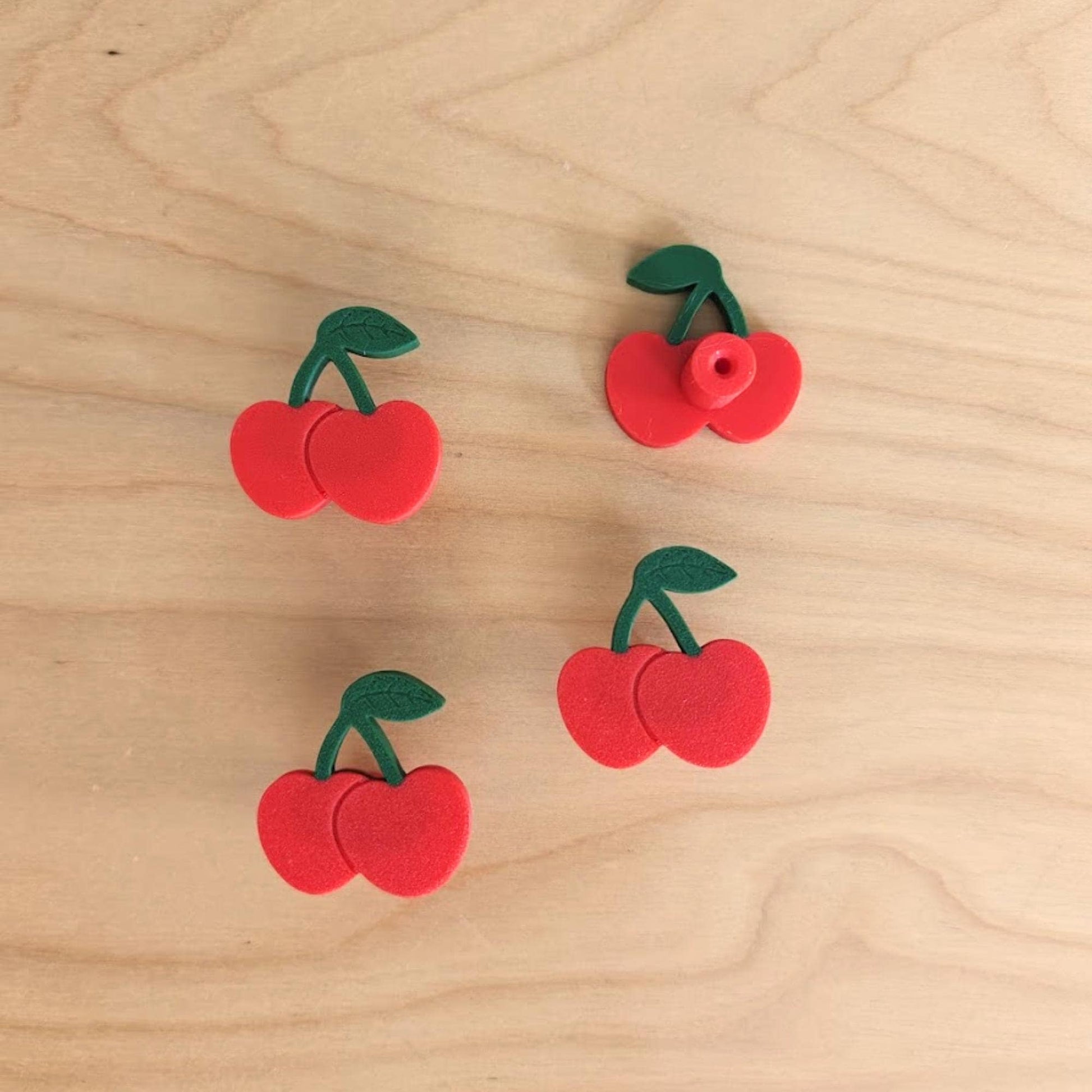 Cherry Knobs for Drawer or Door, Fruit Handle, 3D Printed Bolt-On Pull for Drawers, Dressers & Cupboards