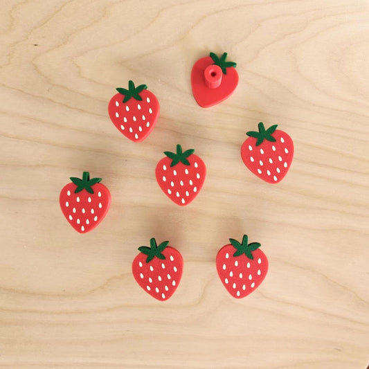 Strawberry Knobs for Drawer or Door, Fruit Handle, 3D Printed Bolt-On Pull for Drawers, Dressers & Cupboards