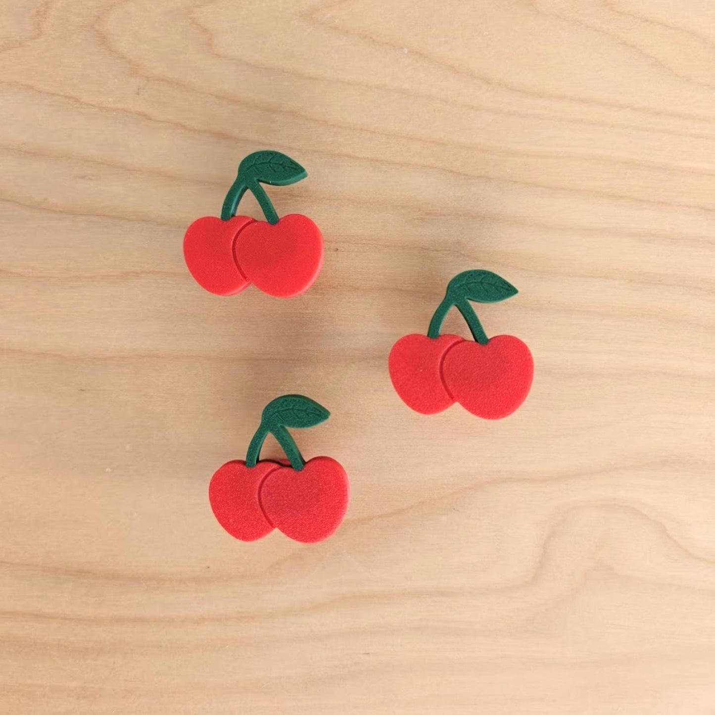 Cherry Knobs for Drawer or Door, Fruit Handle, 3D Printed Bolt-On Pull for Drawers, Dressers & Cupboards
