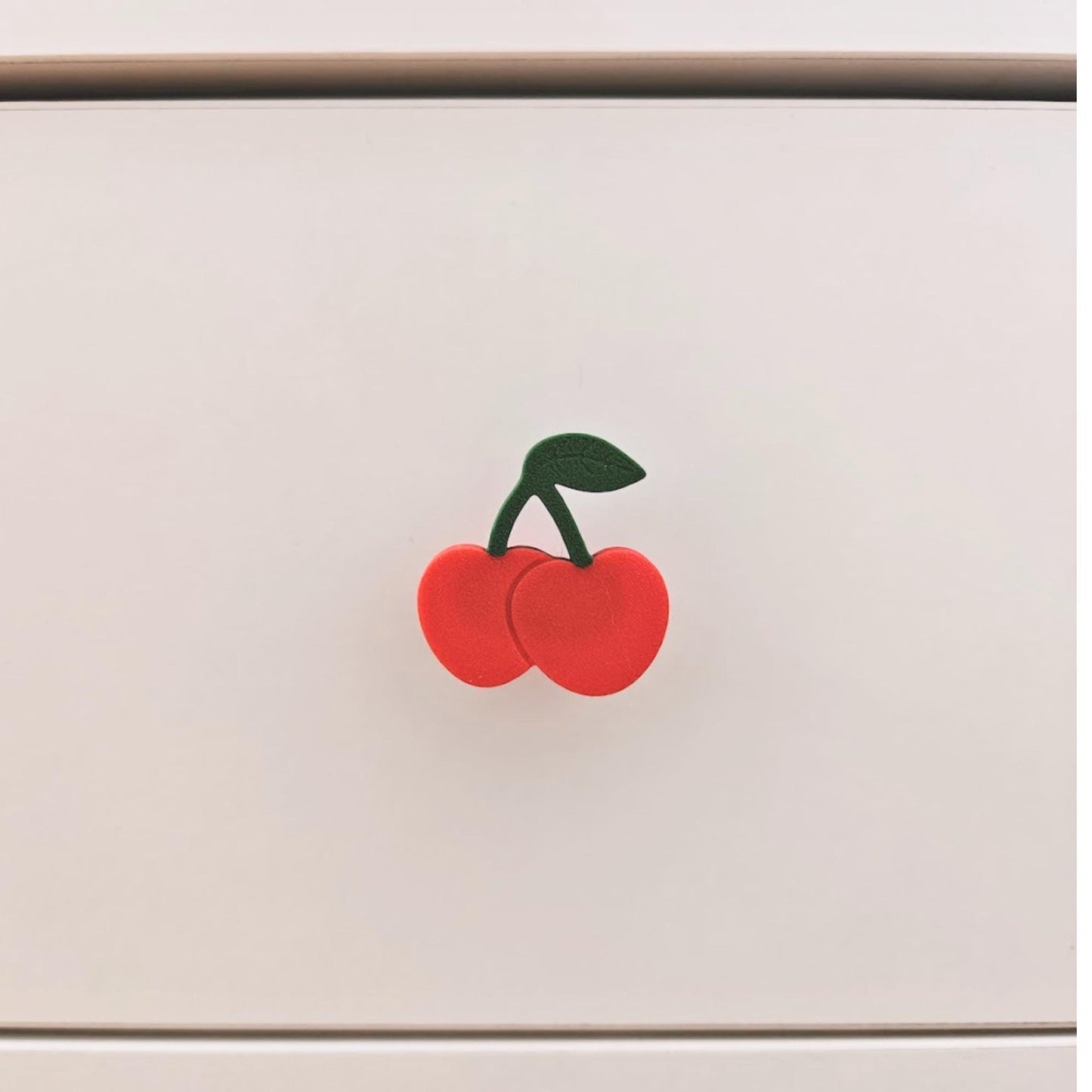Cherry Knobs for Drawer or Door, Fruit Handle, 3D Printed Bolt-On Pull for Drawers, Dressers & Cupboards