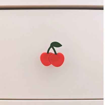 Cherry Knobs for Drawer or Door, Fruit Handle, 3D Printed Bolt-On Pull for Drawers, Dressers & Cupboards