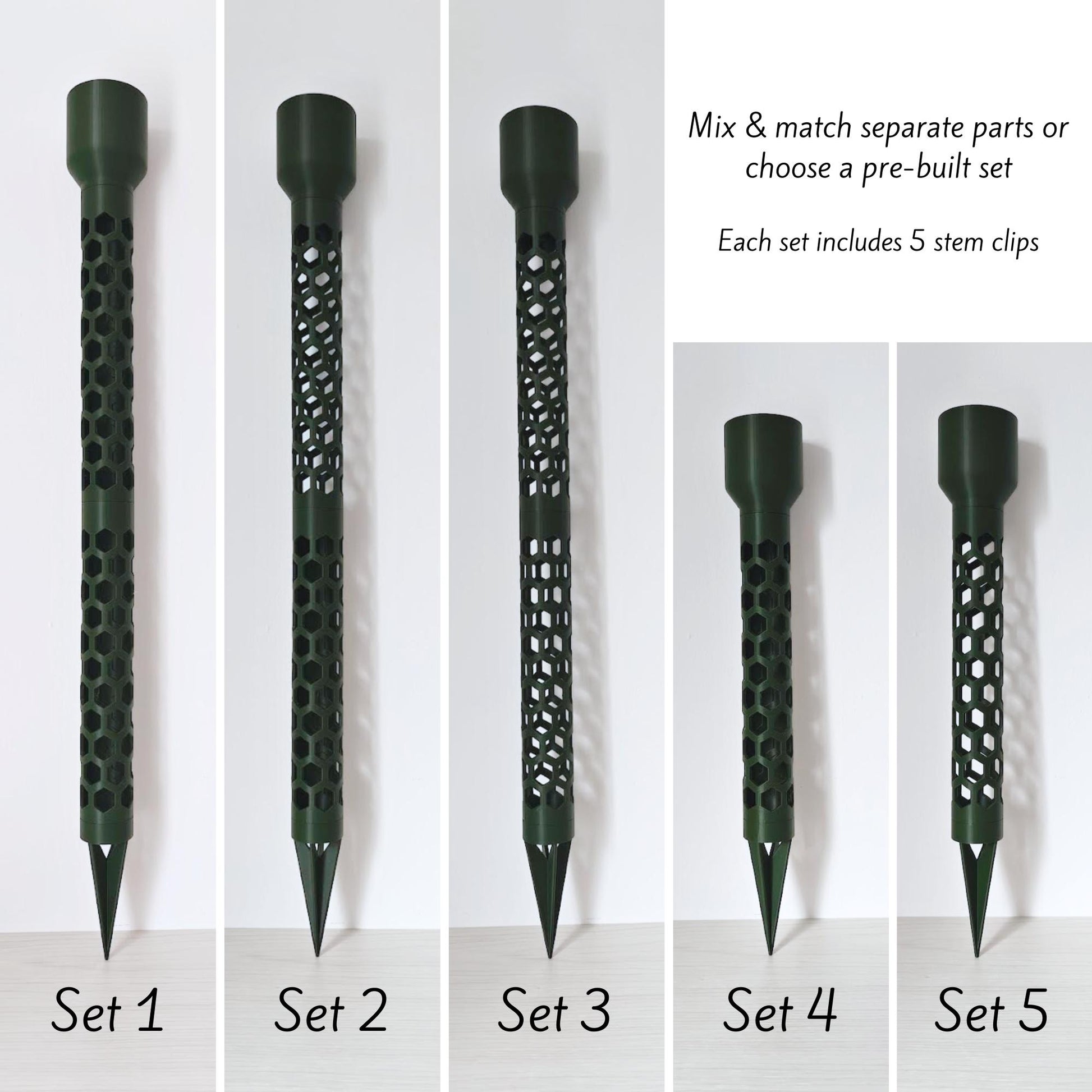 Modular Moss Pole, With Watering Reservoir or Cap, 3D Printed Extendable Plant Support System