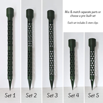 Modular Moss Pole, With Watering Reservoir or Cap, 3D Printed Extendable Plant Support System