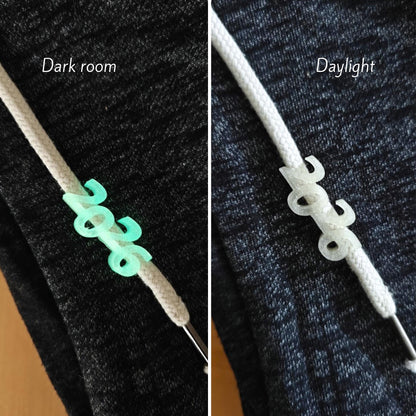 2026 Drawstring Charms 2 pcs, New Year Hoodie Cord Accessories, Glow-in-the-Dark or Solid Colors, 3D print