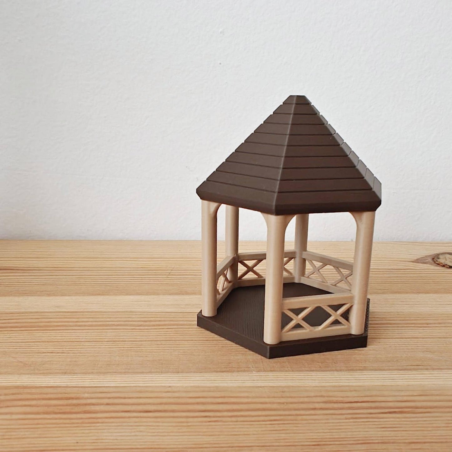 Miniature Gazebo, 1:64 Scale Diorama Accessory, 3D Printed Pergola / Pavilion / Arbor / Canopy / Fairy Garden House