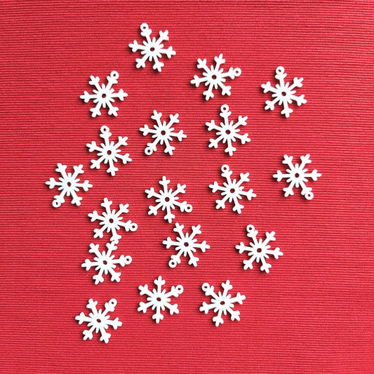 Snowflake Charms, Snow Pendants for Earrings, Keychains, DIY Crafts, Jewelry, Scrapbooks, Cards, Gifr Wrapping, 3d printed
