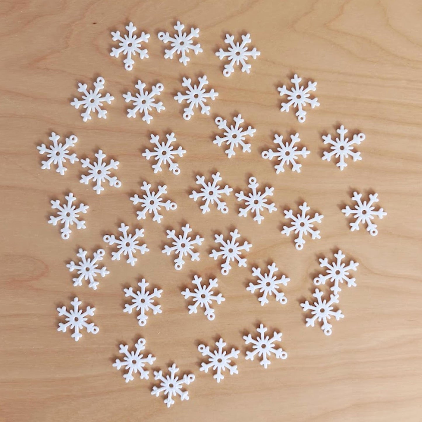 Snowflake Charms, Snow Pendants for Earrings, Keychains, DIY Crafts, Jewelry, Scrapbooks, Cards, Gifr Wrapping, 3d printed