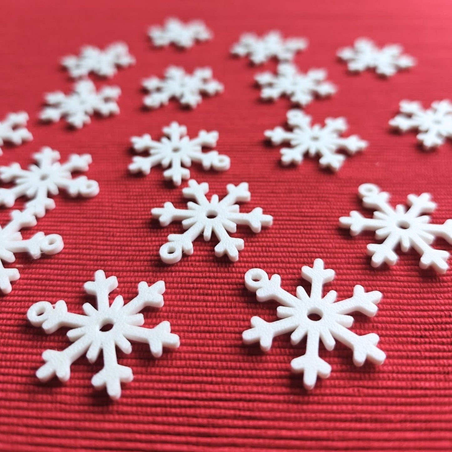 Snowflake Charms, Snow Pendants for Earrings, Keychains, DIY Crafts, Jewelry, Scrapbooks, Cards, Gifr Wrapping, 3d printed