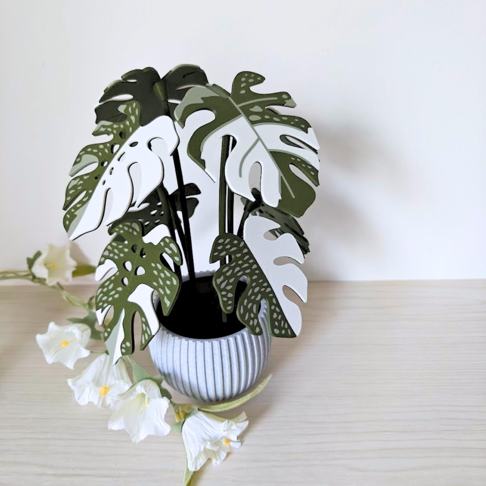 8 Coaster Monstera Thai Constellation, Eight MAGNETIC Leaves, Large Coaster Set, Gift for Plant Lovers, 3D printed Coaster Plant