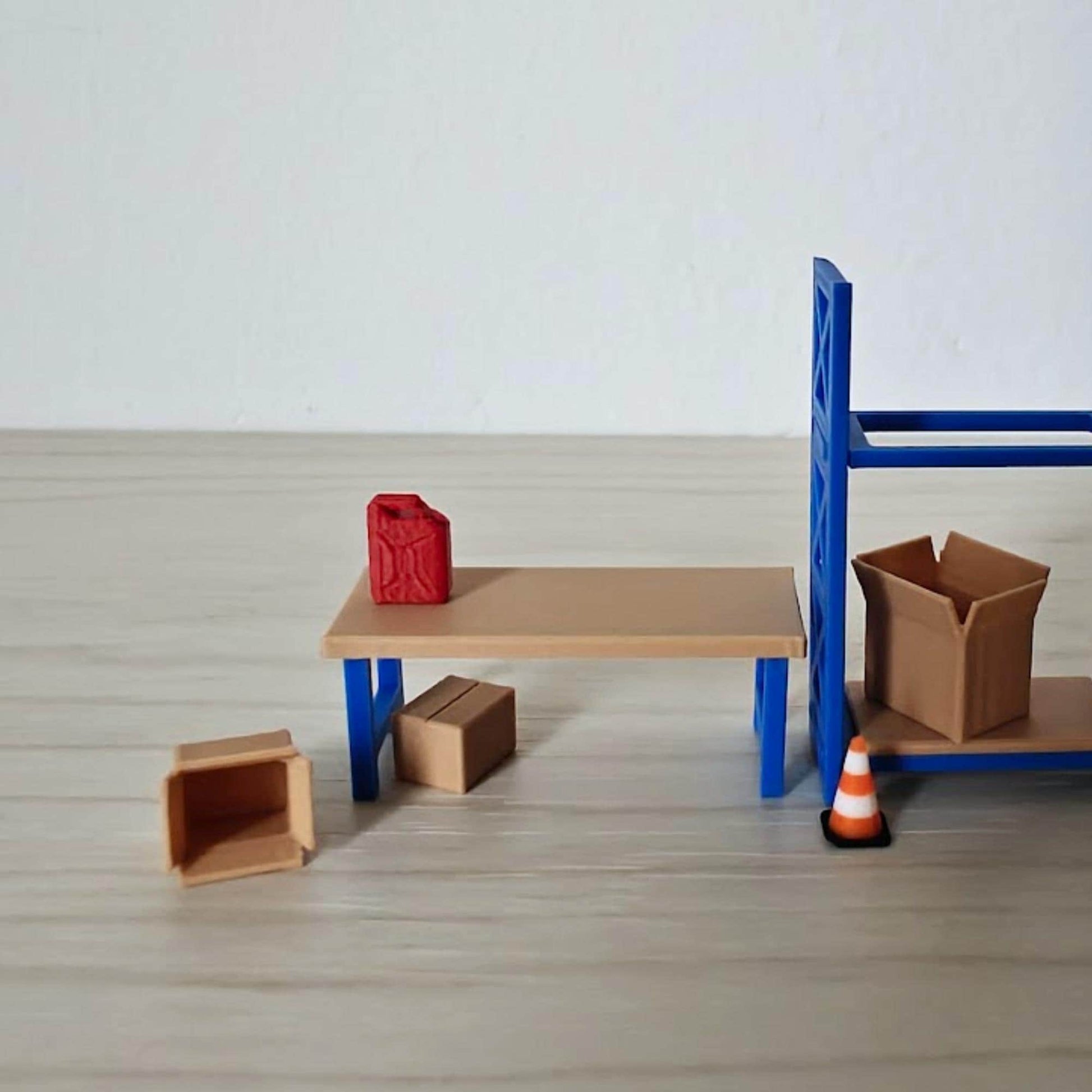 Miniature Workbench 1/64 Scale Garage Accessory for Mini Displays, Model Scenes, Crafts, Hobby Projects, 3D print