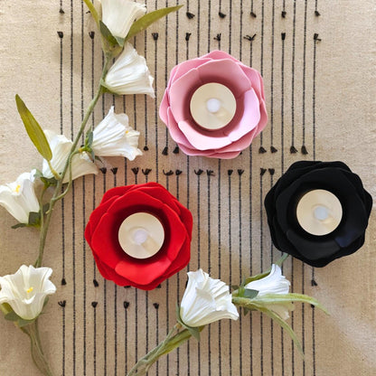 Rose LED Tealight Holder, Floral Candle Holder, Romantic Home Decor, Valentine's Day Gift, 3d print, LED Only