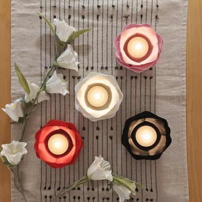 Rose LED Tealight Holder, Floral Candle Holder, Romantic Home Decor, Valentine's Day Gift, 3d print, LED Only