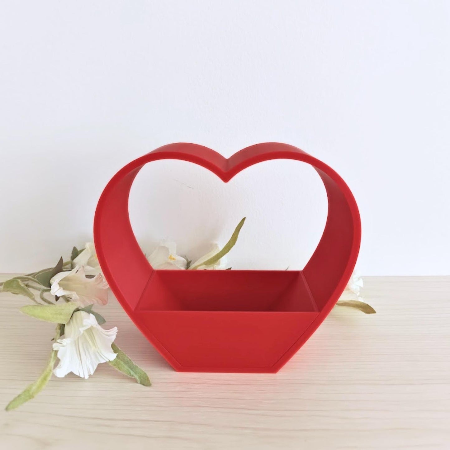 Heart Candy Holder / Planter, Valentine Gift Basket, Romantic Candy Bowl, Mini Heart Planter, Romantic Home Accent, 3D printed