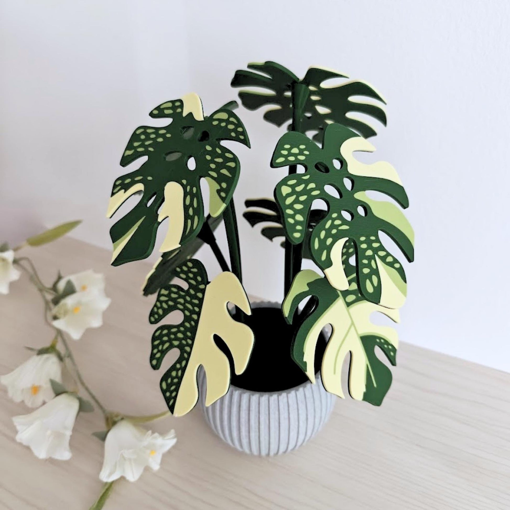 8 Coaster Monstera Thai Constellation, Eight MAGNETIC Leaves, Large Coaster Set, Gift for Plant Lovers, 3D printed Coaster Plant