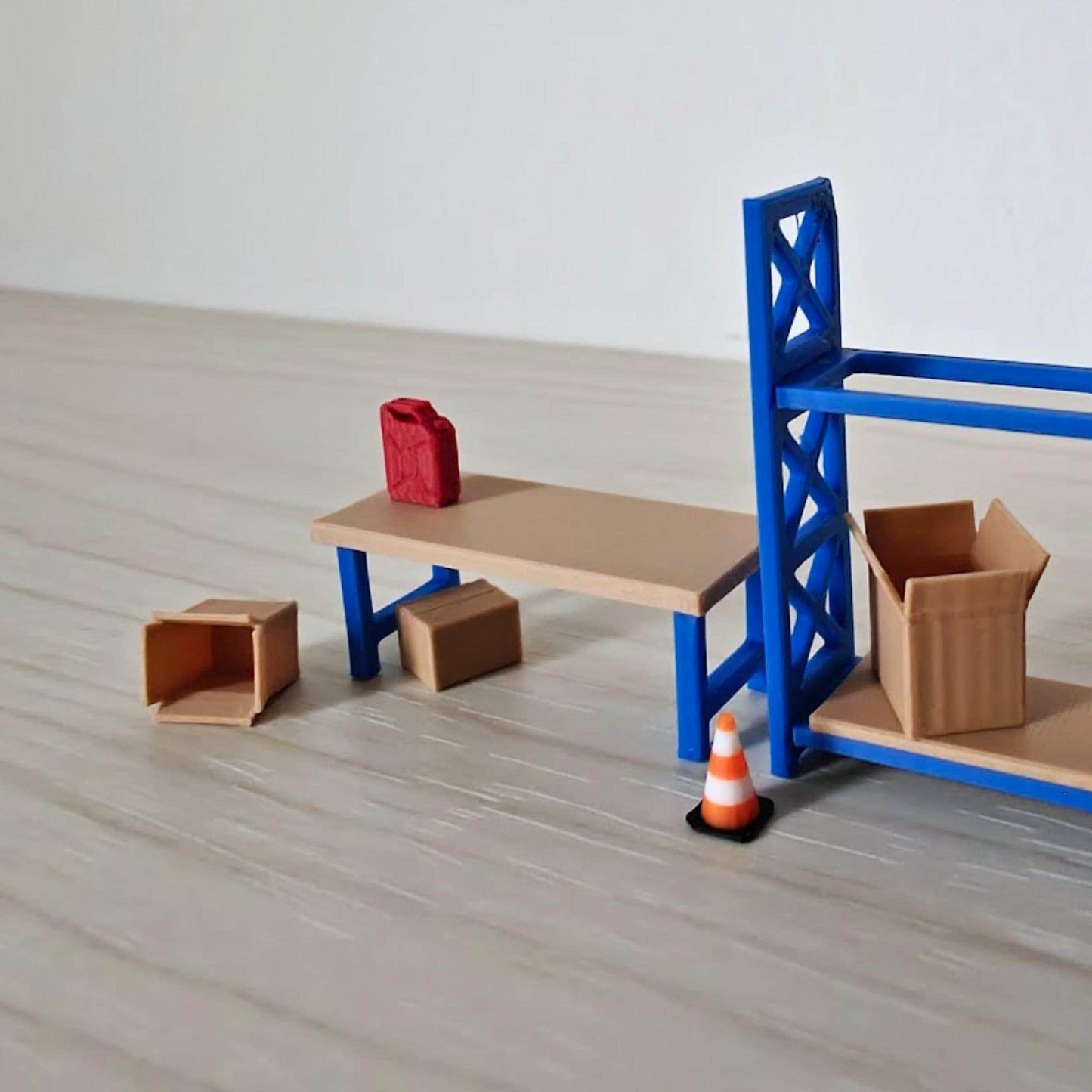 Miniature Workbench 1/64 Scale Garage Accessory for Mini Displays, Model Scenes, Crafts, Hobby Projects, 3D print