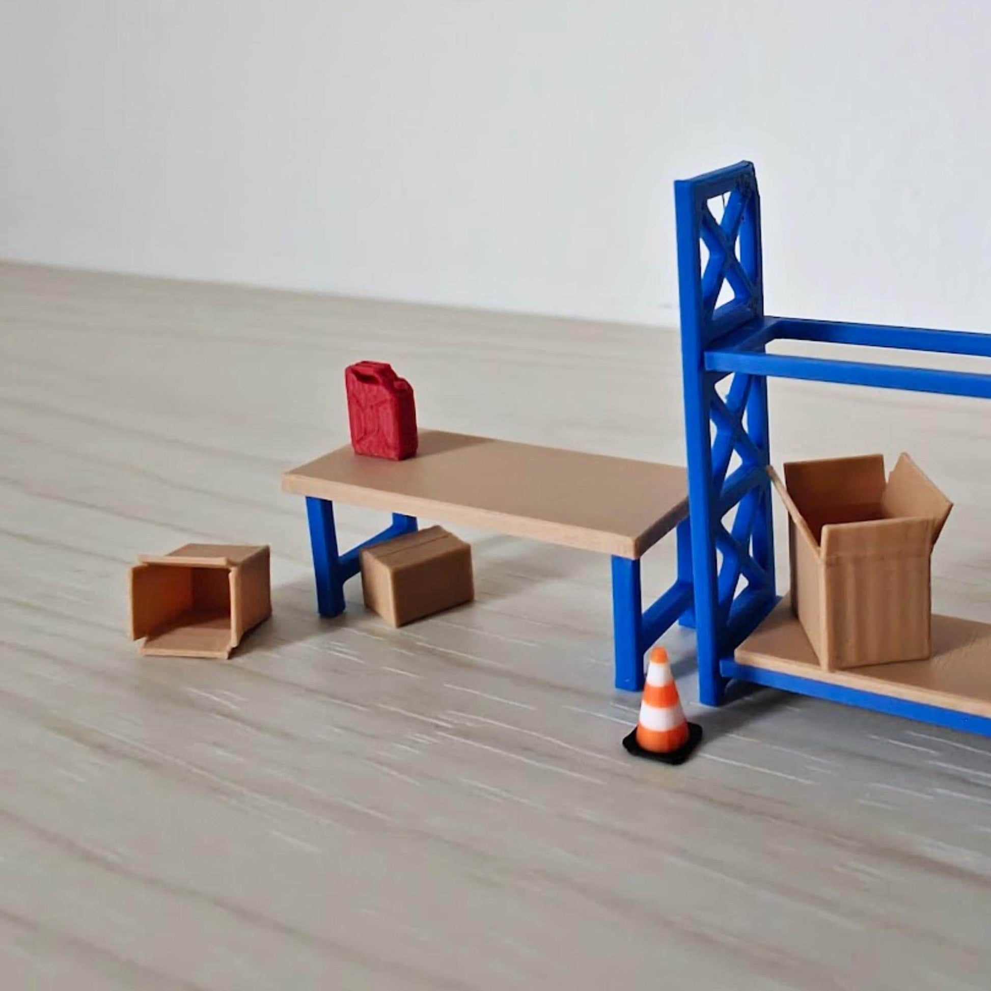 Miniature Workbench 1/64 Scale Garage Accessory for Mini Displays, Model Scenes, Crafts, Hobby Projects, 3D print