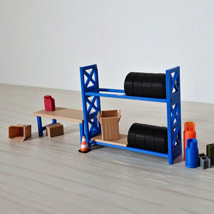 Miniature Workbench 1/64 Scale Garage Accessory for Mini Displays, Model Scenes, Crafts, Hobby Projects, 3D print