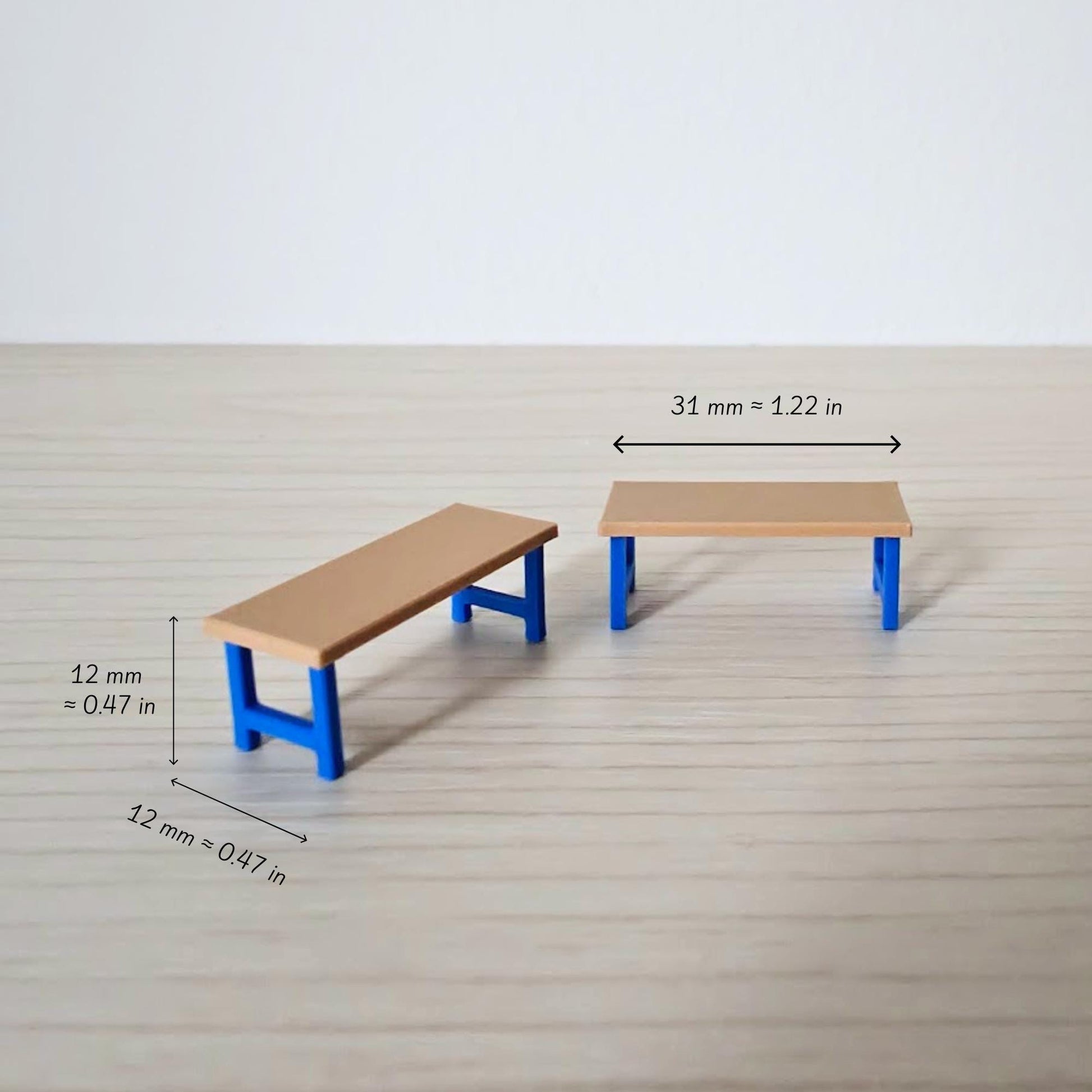 Miniature Workbench 1/64 Scale Garage Accessory for Mini Displays, Model Scenes, Crafts, Hobby Projects, 3D print