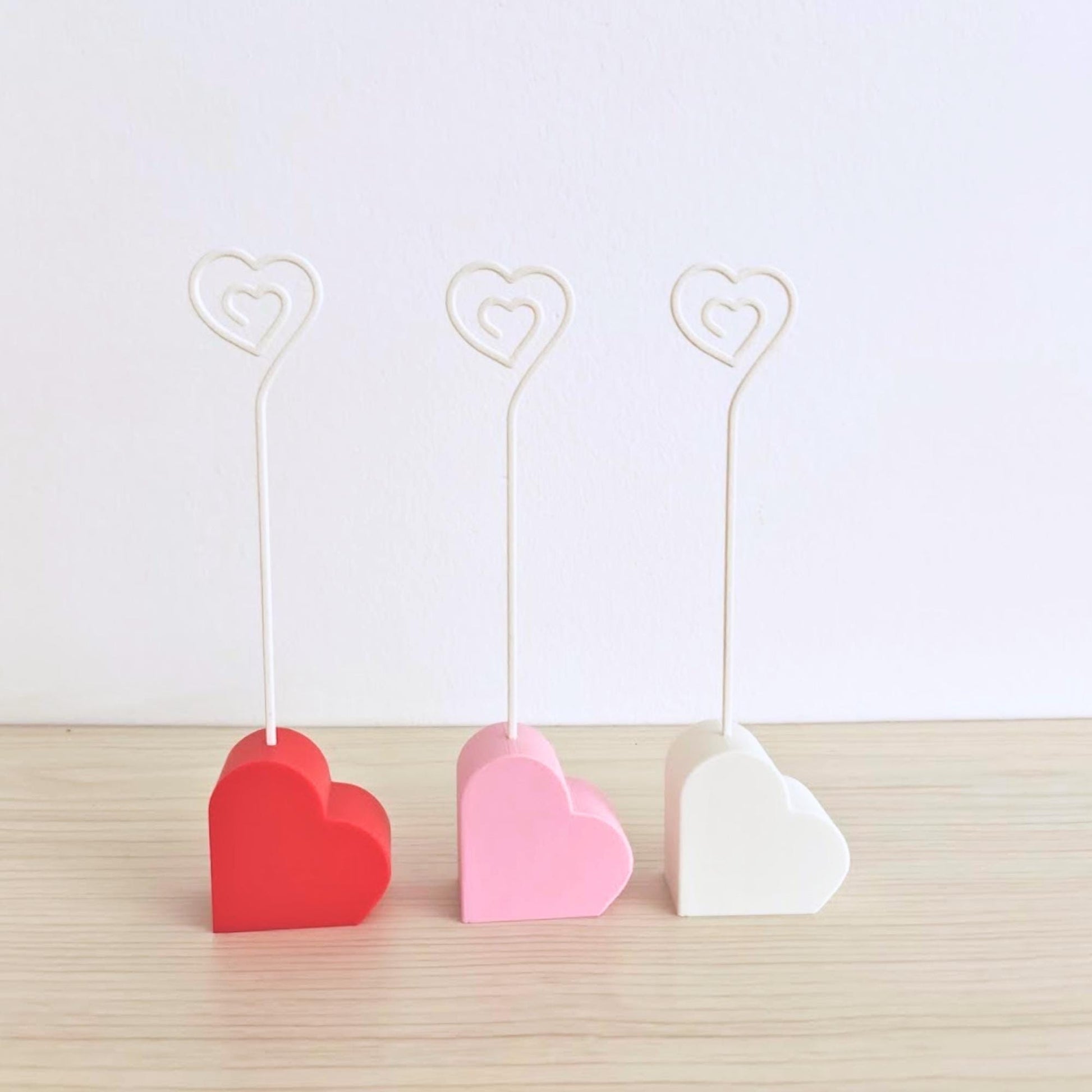 Heart-Shaped Card & Photo Holders, Romantic Desk Decor, Valentine's Gift Display