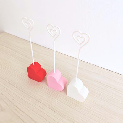 Heart-Shaped Card & Photo Holders, Romantic Desk Decor, Valentine's Gift Display