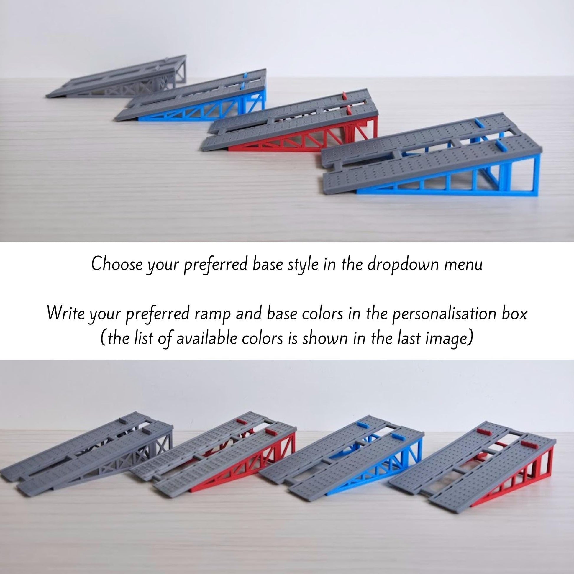 Miniature Single Car Ramp, 1/64 Scale Diecast Display Car Ramp, Mini Garage Diorama, 3D Printed for Hot Wheels Scale