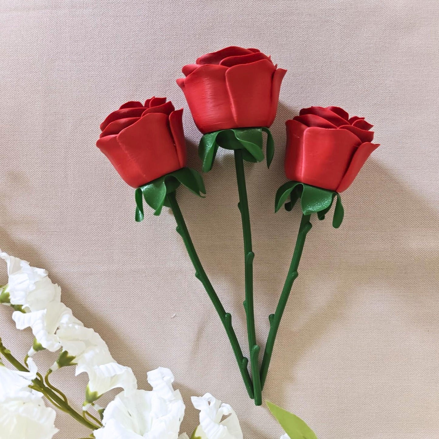 Everlasting Roses, Realistic Red Rose That Never Wilts, Decorative Floral Gift, 3d Printed Faux Flowers