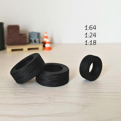 Miniature tires for diorama displays